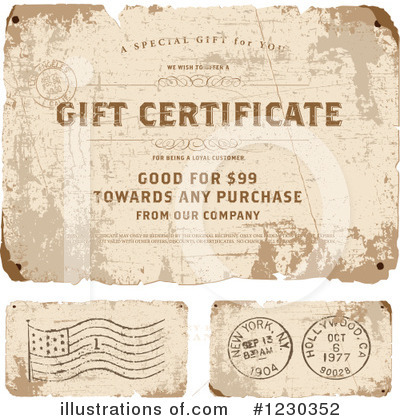 Gift Certificate Clipart #1230352 by BestVector