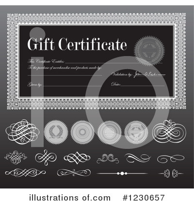 Royalty-Free (RF) Certificate Clipart Illustration by BestVector - Stock Sample #1230657
