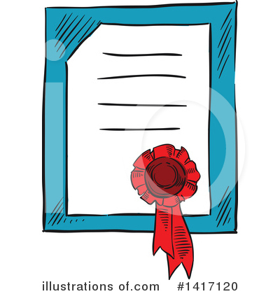 Certificate Clipart #1417120 by Vector Tradition SM
