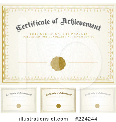 Royalty-Free (RF) Certificate Clipart Illustration by BestVector - Stock Sample #224244