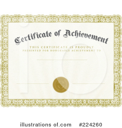 Royalty-Free (RF) Certificate Clipart Illustration by BestVector - Stock Sample #224260