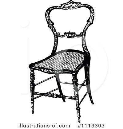 Royalty-Free (RF) Chair Clipart Illustration by Prawny Vintage - Stock Sample #1113303