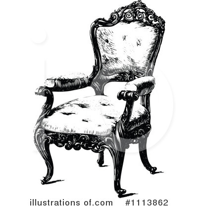 Royalty-Free (RF) Chair Clipart Illustration by Prawny Vintage - Stock Sample #1113862