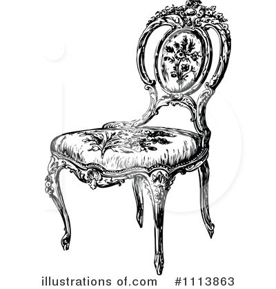 Royalty-Free (RF) Chair Clipart Illustration by Prawny Vintage - Stock Sample #1113863