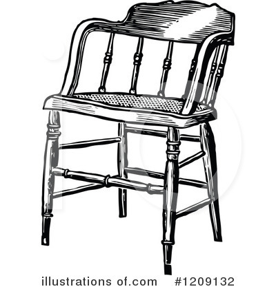 Royalty-Free (RF) Chair Clipart Illustration by Prawny Vintage - Stock Sample #1209132
