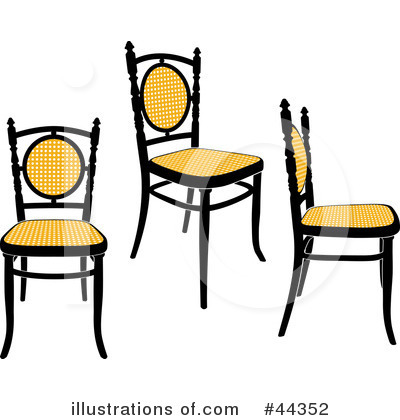 Royalty-Free (RF) Chairs Clipart Illustration by Frisko - Stock Sample #44352
