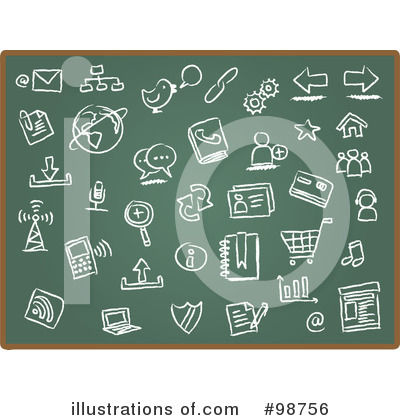 Royalty-Free (RF) Chalk Board Clipart Illustration by Qiun - Stock Sample #98756