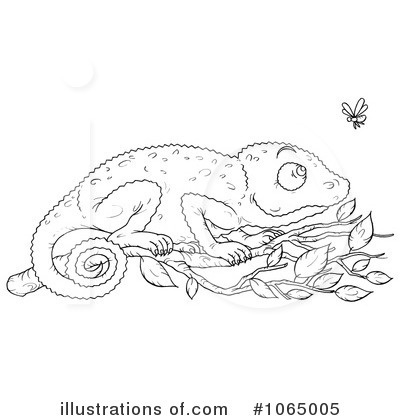 Royalty-Free (RF) Chameleon Clipart Illustration by Alex Bannykh - Stock Sample #1065005