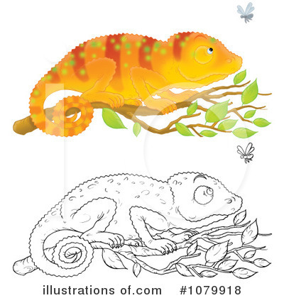 Royalty-Free (RF) Chameleon Clipart Illustration by Alex Bannykh - Stock Sample #1079918