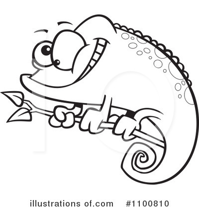Royalty-Free (RF) Chameleon Clipart Illustration by toonaday - Stock Sample #1100810