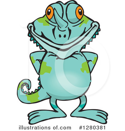 Chameleon Clipart #1280381 by Dennis Holmes Designs