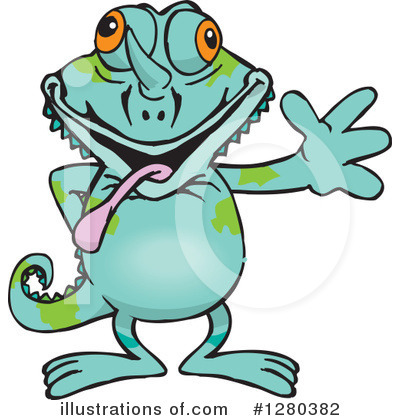 Royalty-Free (RF) Chameleon Clipart Illustration by Dennis Holmes Designs - Stock Sample #1280382