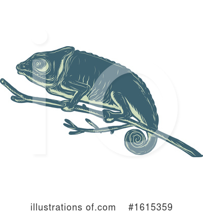Royalty-Free (RF) Chameleon Clipart Illustration by patrimonio - Stock Sample #1615359