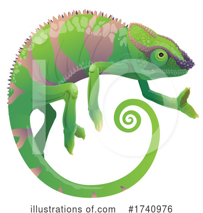 Royalty-Free (RF) Chameleon Clipart Illustration by Vector Tradition SM - Stock Sample #1740976