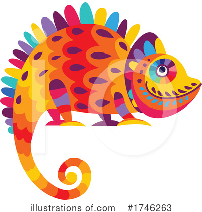 Royalty-Free (RF) Chameleon Clipart Illustration by Vector Tradition SM - Stock Sample #1746263