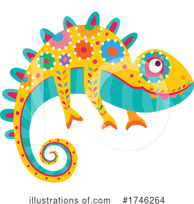 Royalty-Free (RF) Chameleon Clipart Illustration by Vector Tradition SM - Stock Sample #1746264