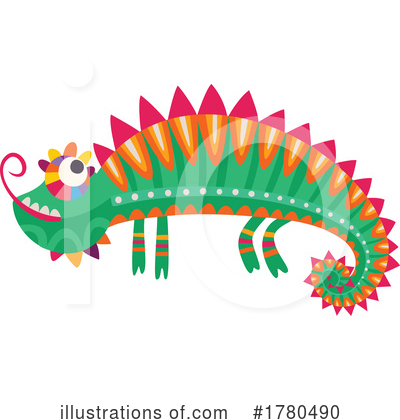 Royalty-Free (RF) Chameleon Clipart Illustration by Vector Tradition SM - Stock Sample #1780490