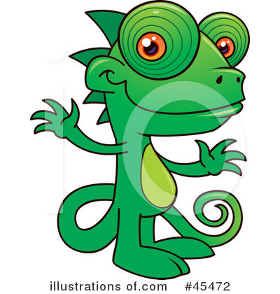 Royalty-Free (RF) Chameleon Clipart Illustration by John Schwegel - Stock Sample #45472