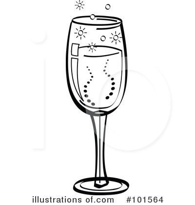 Royalty-Free (RF) Champagne Clipart Illustration by Andy Nortnik - Stock Sample #101564