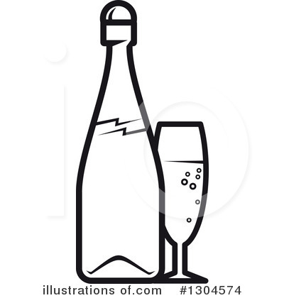 Royalty-Free (RF) Champagne Clipart Illustration by Vector Tradition SM - Stock Sample #1304574