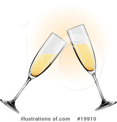 Wine Glasses Clipart #19910 by AtStockIllustration