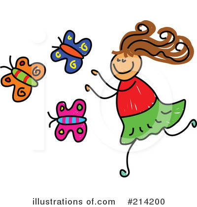 Royalty-Free (RF) Chasing Butterflies Clipart Illustration by Prawny - Stock Sample #214200