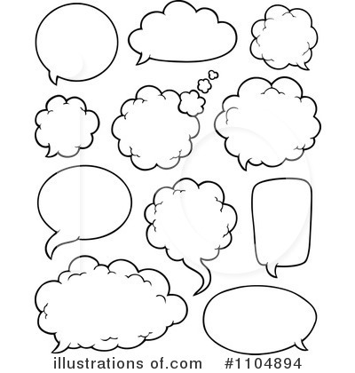 Royalty-Free (RF) Chat Balloon Clipart Illustration by visekart - Stock Sample #1104894