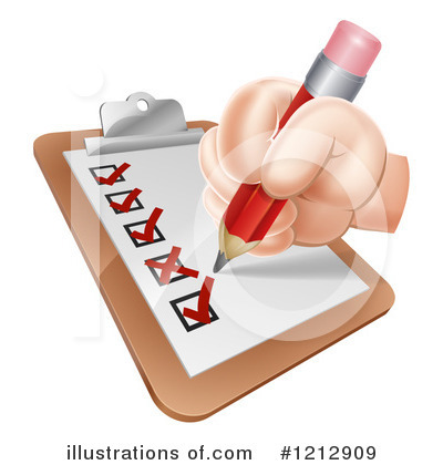 Royalty-Free (RF) Check List Clipart Illustration by AtStockIllustration - Stock Sample #1212909