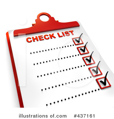 Royalty-Free (RF) Check List Clipart Illustration by Tonis Pan - Stock Sample #437161