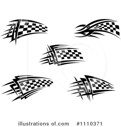 Royalty-Free (RF) Checkered Flag Clipart Illustration by Vector Tradition SM - Stock Sample #1110371