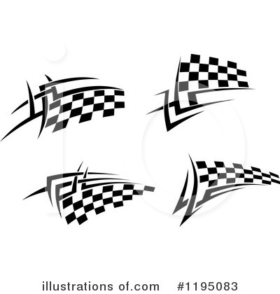 Royalty-Free (RF) Checkered Flag Clipart Illustration by Vector Tradition SM - Stock Sample #1195083
