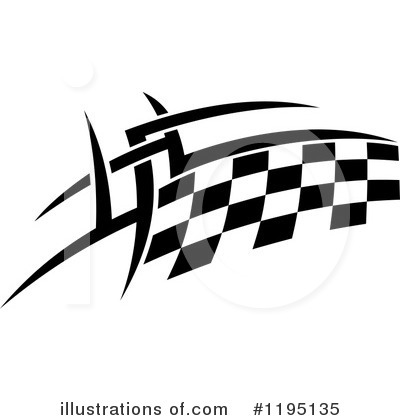 Royalty-Free (RF) Checkered Flag Clipart Illustration by Vector Tradition SM - Stock Sample #1195135