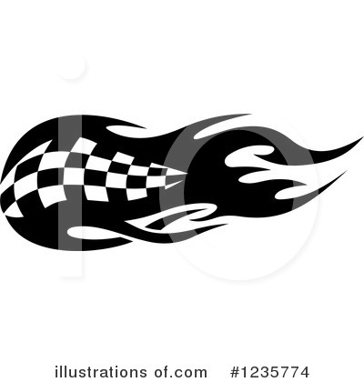 Royalty-Free (RF) Checkered Flag Clipart Illustration by Vector Tradition SM - Stock Sample #1235774
