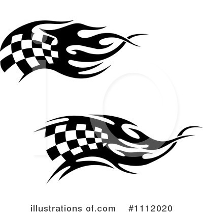 Royalty-Free (RF) Checkered Flags Clipart Illustration by Vector Tradition SM - Stock Sample #1112020