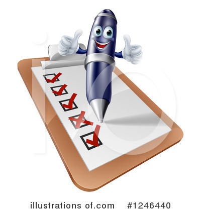 Royalty-Free (RF) Checklist Clipart Illustration by AtStockIllustration - Stock Sample #1246440