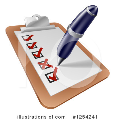 Royalty-Free (RF) Checklist Clipart Illustration by AtStockIllustration - Stock Sample #1254241