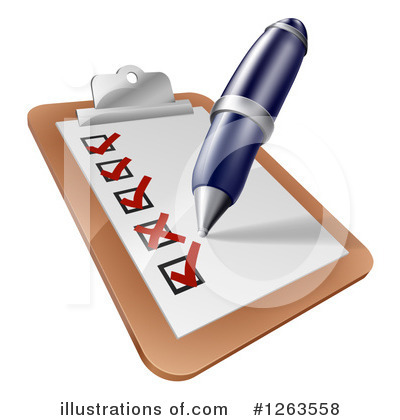 Royalty-Free (RF) Checklist Clipart Illustration by AtStockIllustration - Stock Sample #1263558