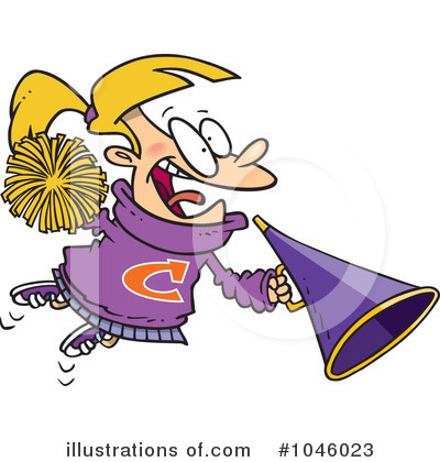 Royalty-Free (RF) Cheerleader Clipart Illustration by toonaday - Stock Sample #1046023