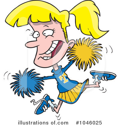Royalty-Free (RF) Cheerleader Clipart Illustration by toonaday - Stock Sample #1046025
