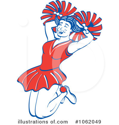 Royalty-Free (RF) Cheerleader Clipart Illustration by Andy Nortnik - Stock Sample #1062049