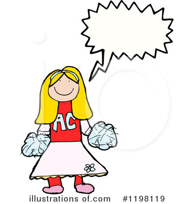 Royalty-Free (RF) Cheerleader Clipart Illustration by lineartestpilot - Stock Sample #1198119