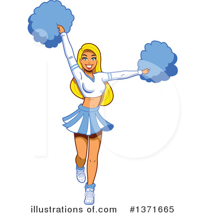 Cheerleaders Clipart #1371665 by Clip Art Mascots