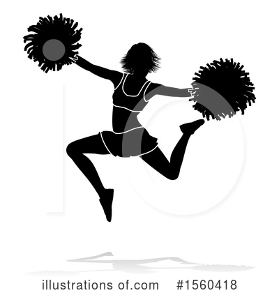 Royalty-Free (RF) Cheerleader Clipart Illustration by AtStockIllustration - Stock Sample #1560418