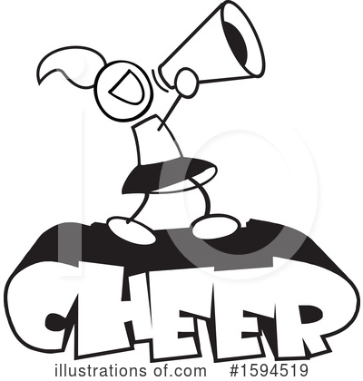 Royalty-Free (RF) Cheerleader Clipart Illustration by Johnny Sajem - Stock Sample #1594519