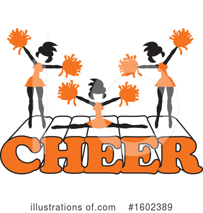 Cheerleaders Clipart #1602389 by Johnny Sajem