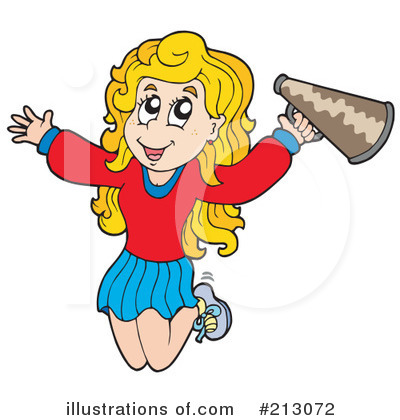Royalty-Free (RF) Cheerleader Clipart Illustration by visekart - Stock Sample #213072