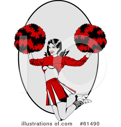 Royalty-Free (RF) Cheerleader Clipart Illustration by r formidable - Stock Sample #61490