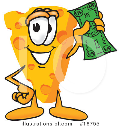 Royalty-Free (RF) Cheese Character Clipart Illustration by Mascot Junction - Stock Sample #16755