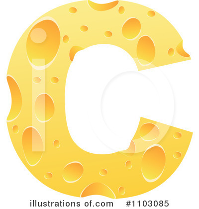 Royalty-Free (RF) Cheese Letter Clipart Illustration by Andrei Marincas - Stock Sample #1103085