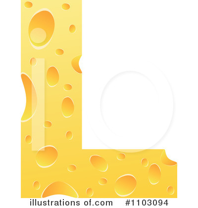 Royalty-Free (RF) Cheese Letter Clipart Illustration by Andrei Marincas - Stock Sample #1103094